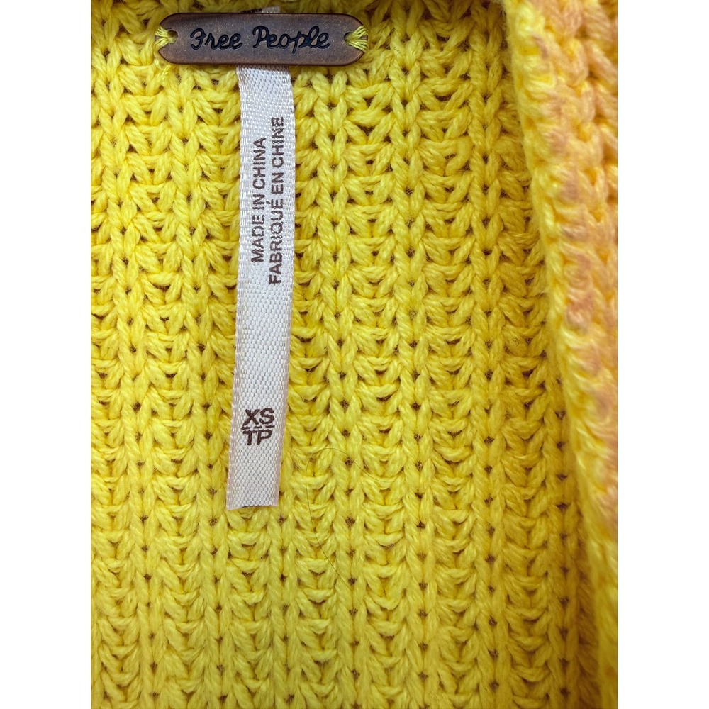 NWOT Free People Come Together Ombre Duster Cardigan Orange Boho Knit Sz XS - Picture 3 of 10